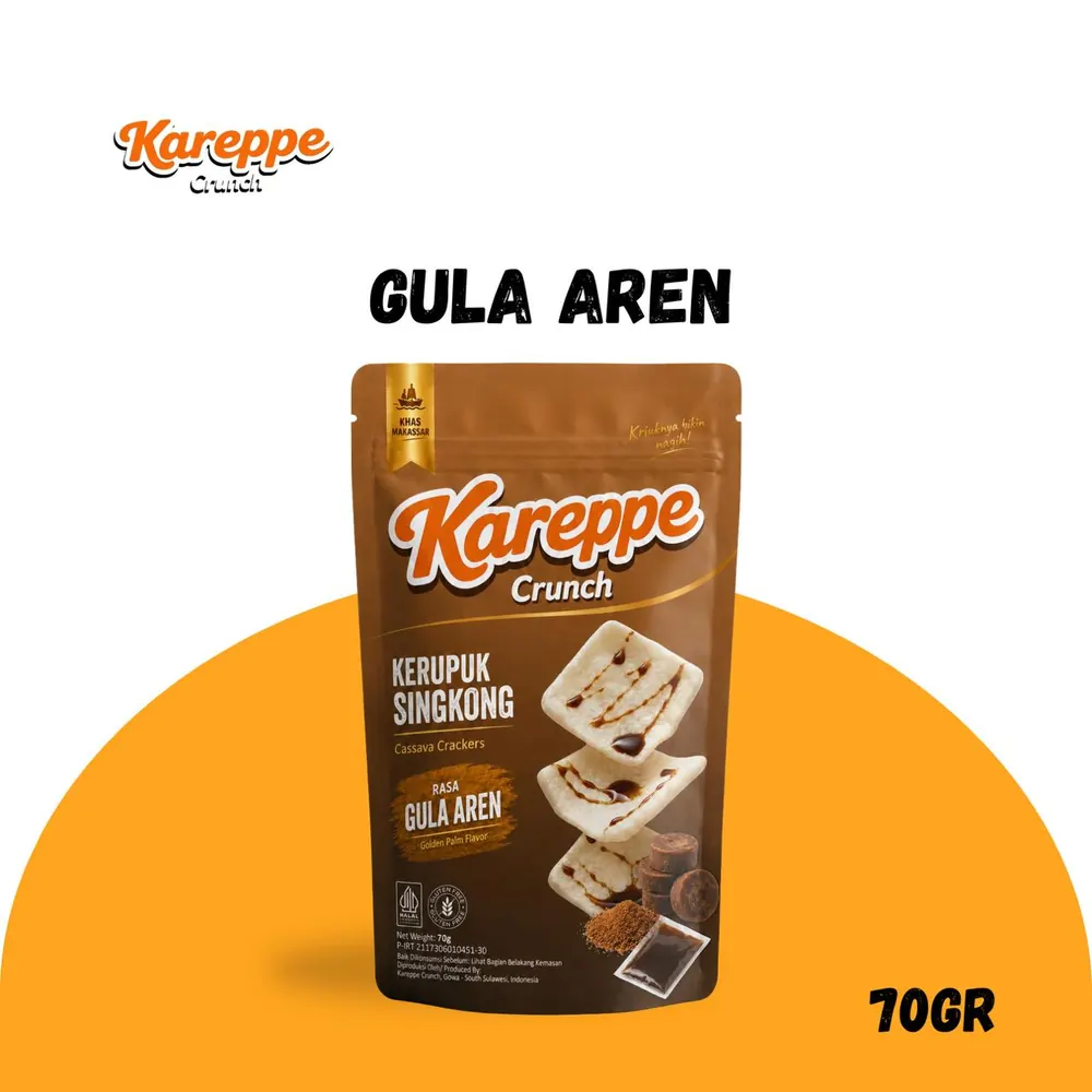 Kerupuk singkong Kareppe Crunch varian Gula Aren