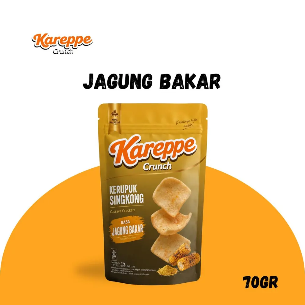 Kerupuk singkong Kareppe Crunch varian Jagung Bakar